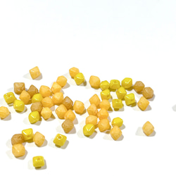 ミニバイコーンミックス4㎜120個　イエロー　チェコビーズ　 2枚目の画像