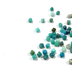 ミニバイコーンミックス4㎜120個　ターコイズグリーン　チェコビーズ　 3枚目の画像