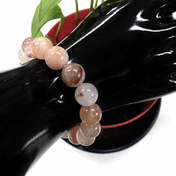 天然石 アクアマリンブレスレット13mm玉 内周16.3cm 190312087
