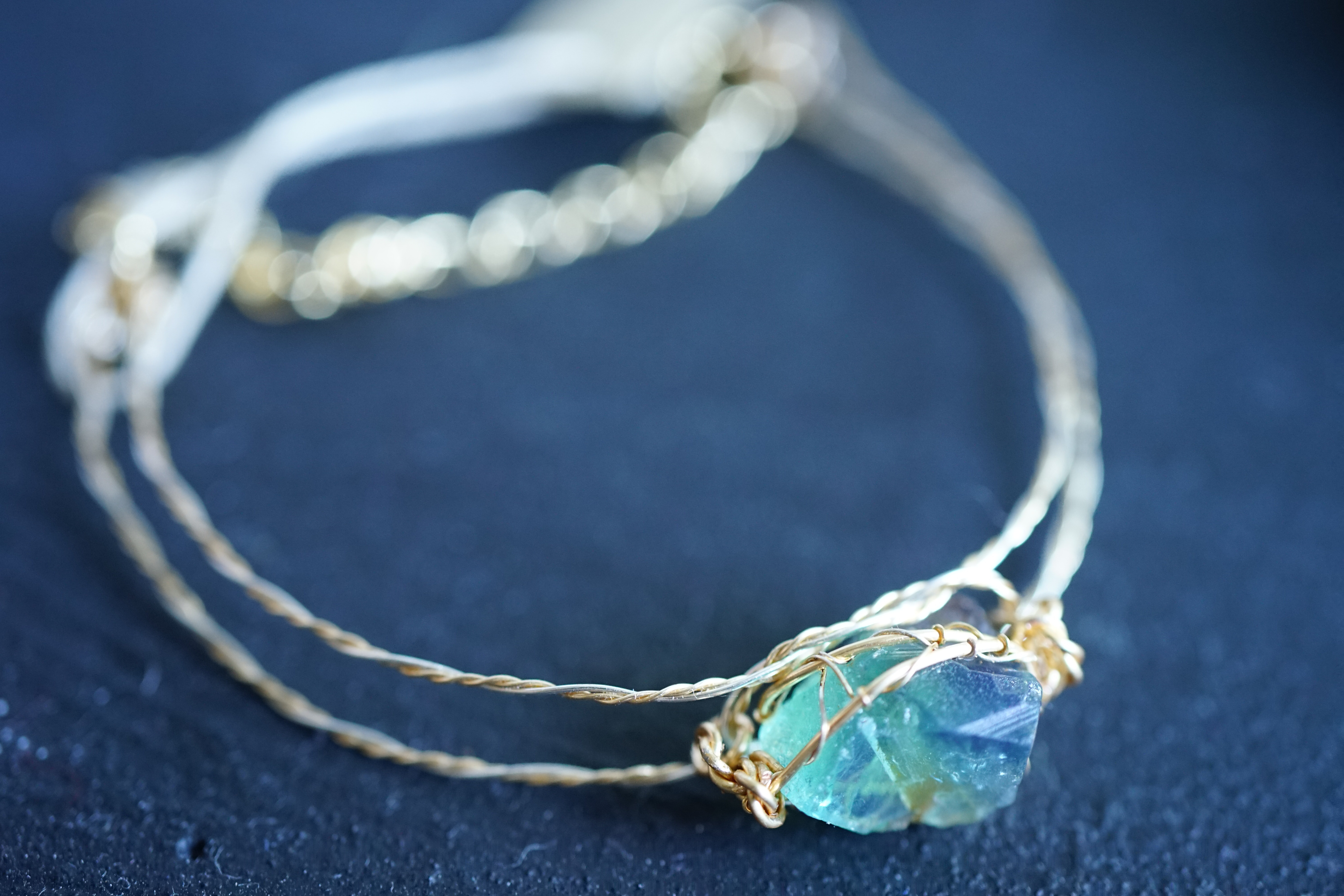 フローライトのバングル　#1064