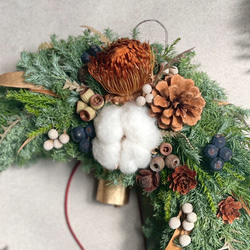 三日月 フレッシュリース" crescent xmas " / クリスマスリース 2枚目の画像