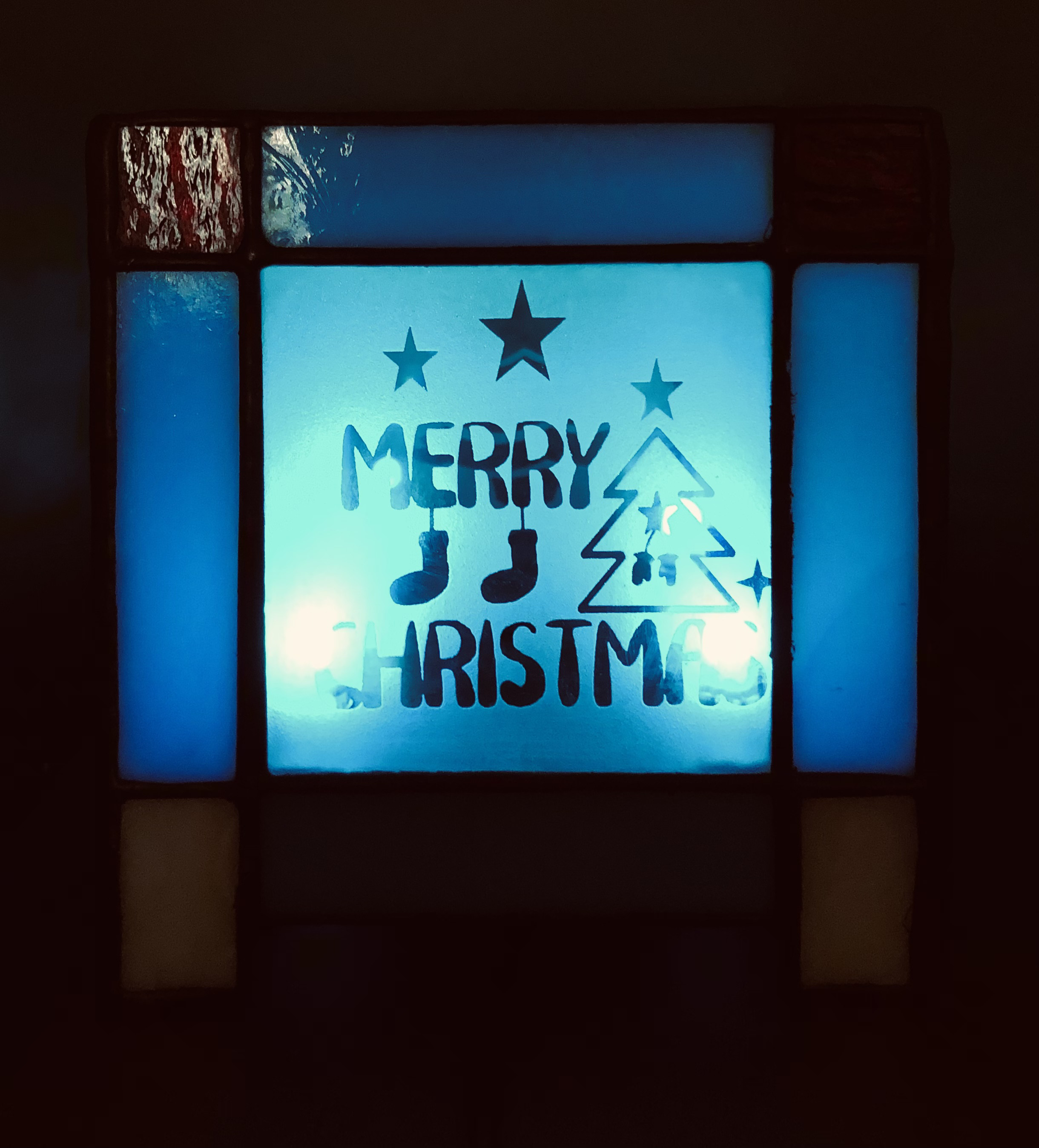 Creema限定クリスマス2025、 光の色とガラス模様を楽しむ 、ステンドグラス イルミネーションライト 5,840円