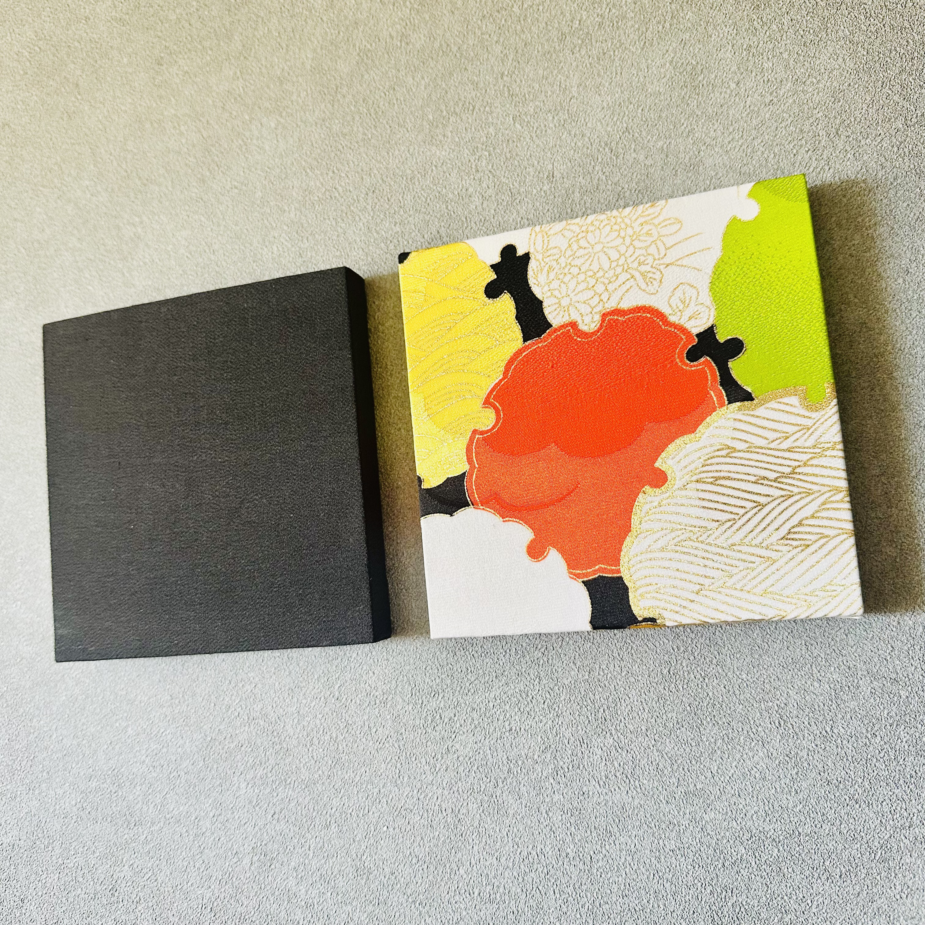 15×15cm【師走-イロトリドリ- 雪輪】（2枚 ギフトボックス入り）ギフトセット　正月飾り　和モダン　ギフト　アート