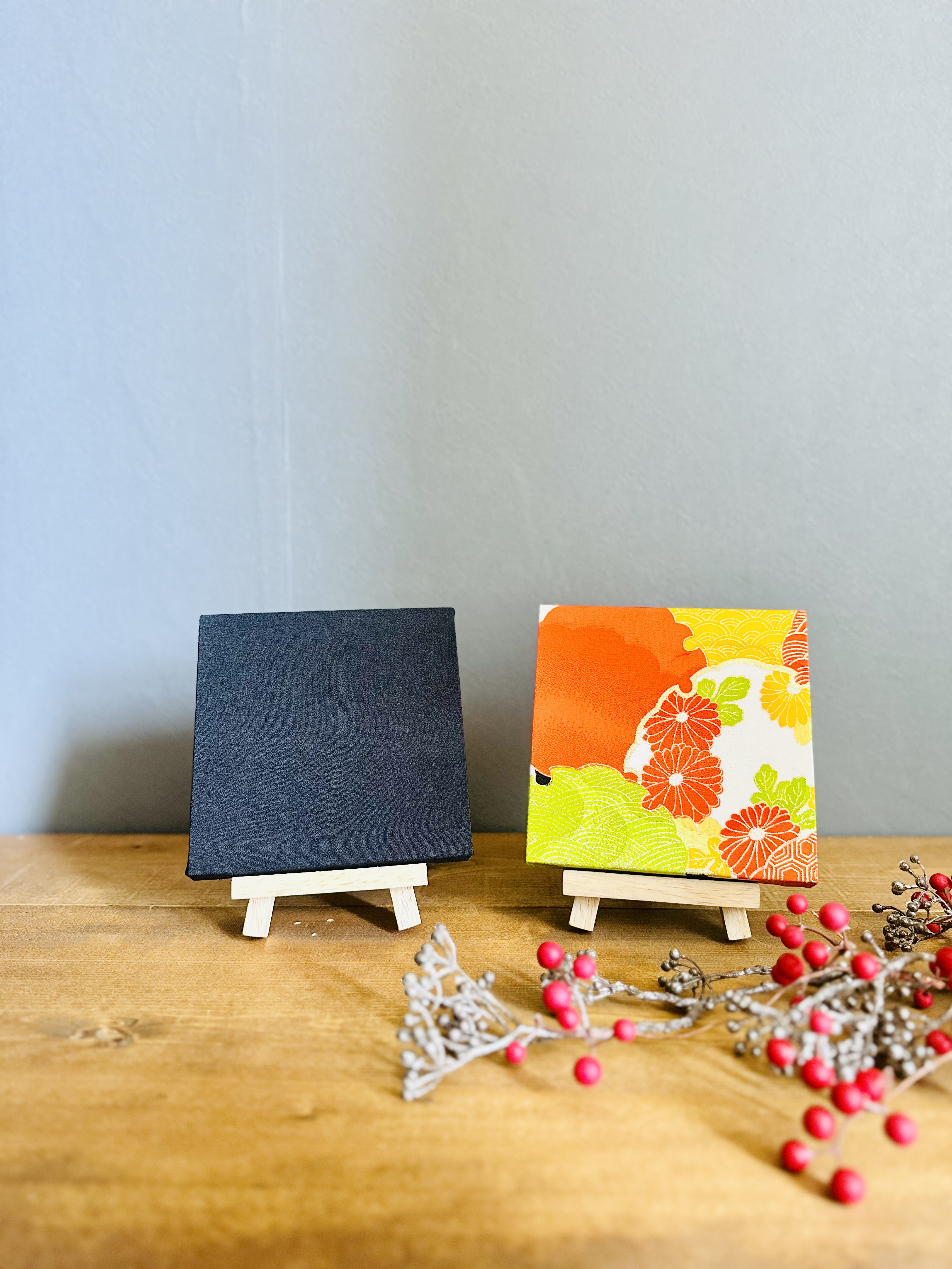 15×15cm【師走-イロトリドリ- 雪輪】（2枚 ギフトボックス入り）ギフトセット　正月飾り　和モダン　ギフト　アート