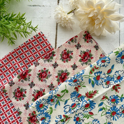 アンティーク古布・和裂・着物柄生地まとめて11枚・57 はぎれ franmie