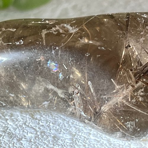 ルチル内包 ガーデンクォーツ 原石 タンブル 苔入り水晶 クリスタル