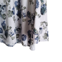 【Creema限定秋の福袋３!】再販！× 2  水彩タッチのボタニカル８分袖トップとデニムパンツの２点セット 9枚目の画像