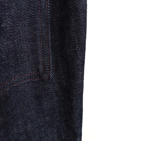 【Creema限定秋の福袋３!】再販！× 2  水彩タッチのボタニカル８分袖トップとデニムパンツの２点セット 16枚目の画像