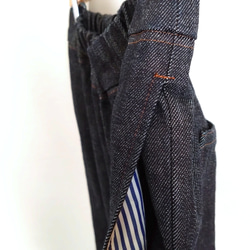 【Creema限定秋の福袋３!】再販！× 2  水彩タッチのボタニカル８分袖トップとデニムパンツの２点セット 15枚目の画像