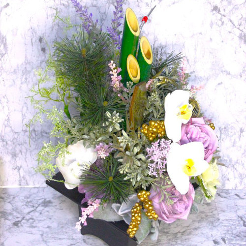 お正月 高さ約40センチ 新春門松 アートフラワー アレンジメント 2026