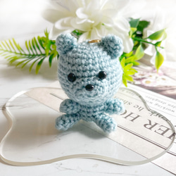 A24 シマエナガ (大) あみぐるみ キーホルダー チャーム 北海道 鳥