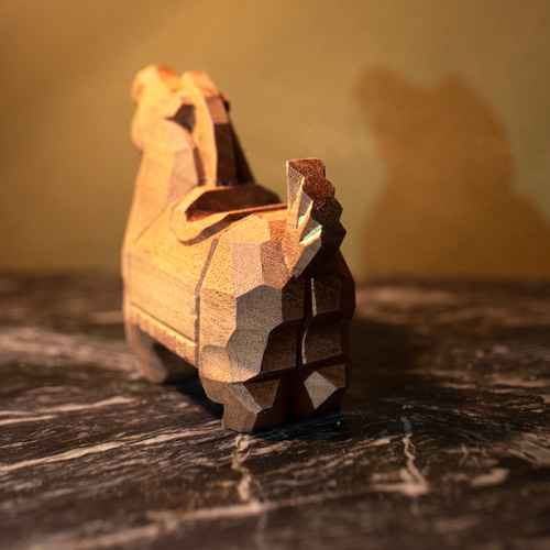 干支 午 馬 奈良一刀彫 畑村龍哉 木地 小サイズ 正月飾り 木彫り 伝統