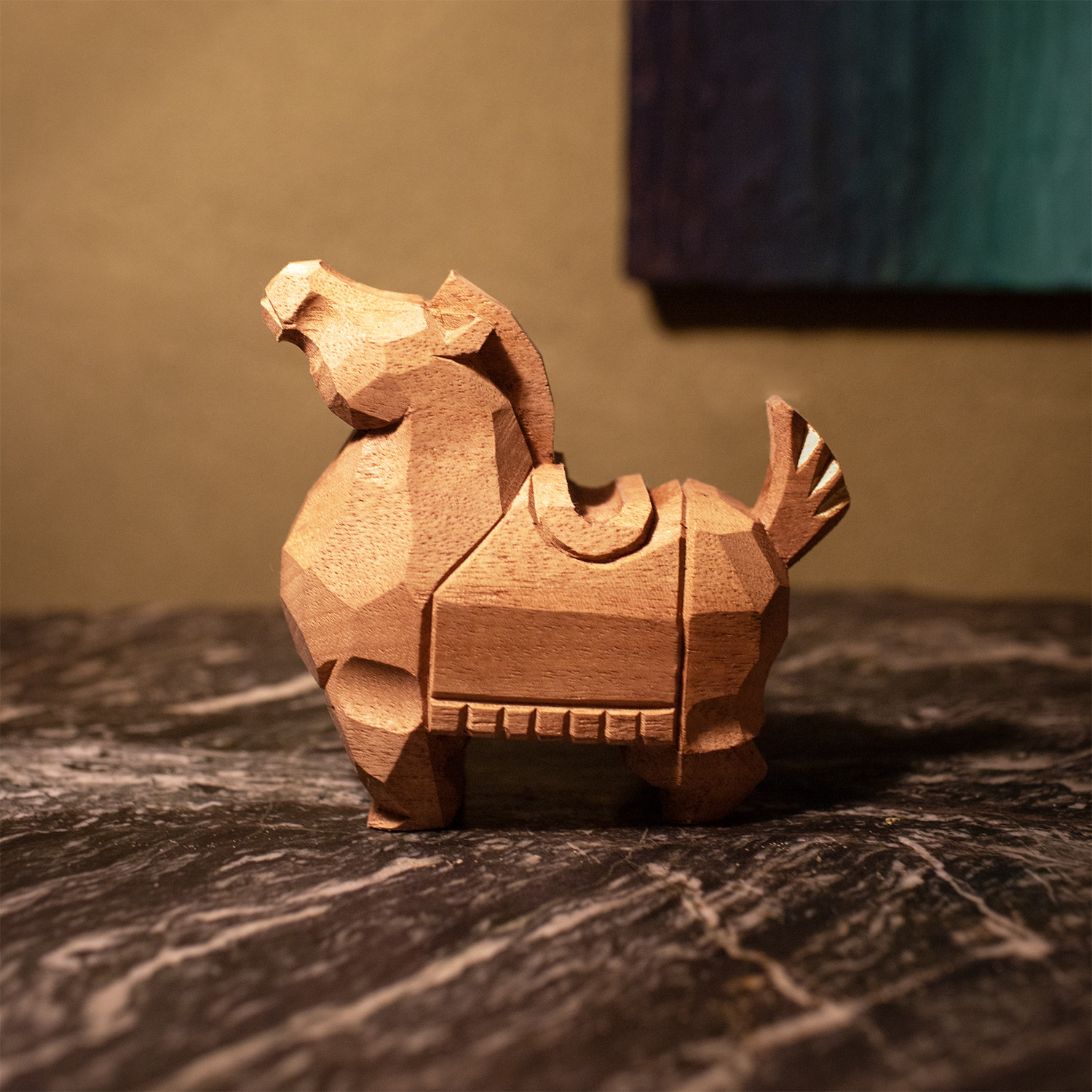 干支 午 馬 奈良一刀彫 畑村龍哉 木地 小サイズ 正月飾り 木彫り