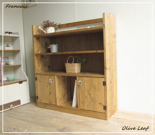 ※送料がかなり安くなりました！★オーダー可！●２扉4段キャビネット●無垢材ナチュラルブラウン●受注製作