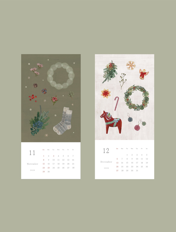 再販2 / Blomary カレンダー〈desk〉卓上サイズ 予約商品　発送は10月下旬頃から 6枚目の画像