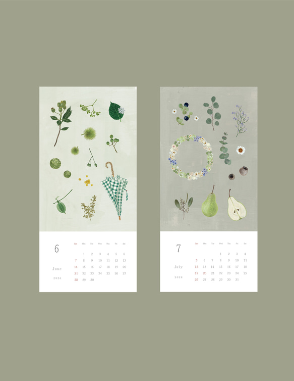 再販2 / Blomary カレンダー〈desk〉卓上サイズ 予約商品　発送は10月下旬頃から 4枚目の画像