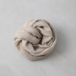 silk wool stole / beige 3枚目の画像
