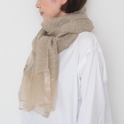 silk wool stole / beige 1枚目の画像