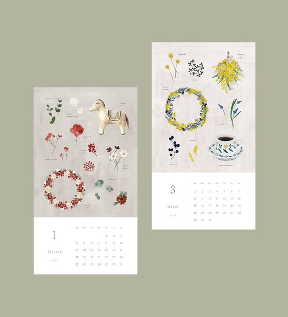 【再販2】Blomary カレンダー　B4変形サイズ 3枚目の画像