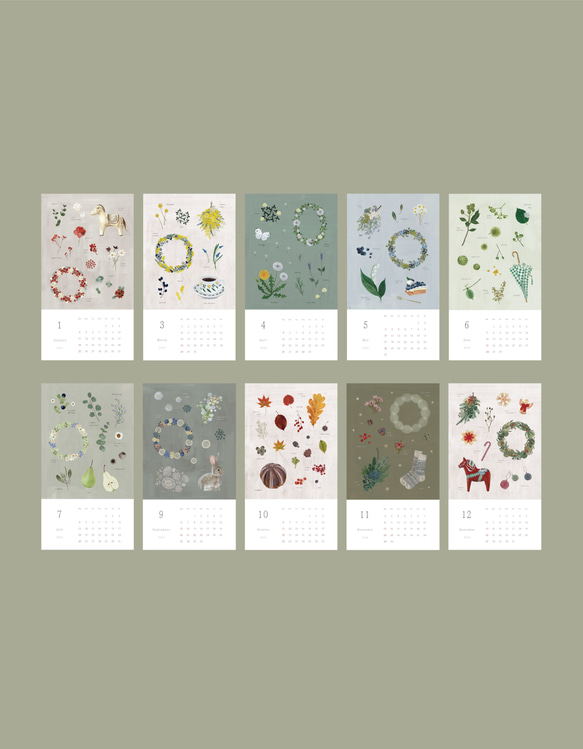 【再販2】Blomary カレンダー　B4変形サイズ 9枚目の画像