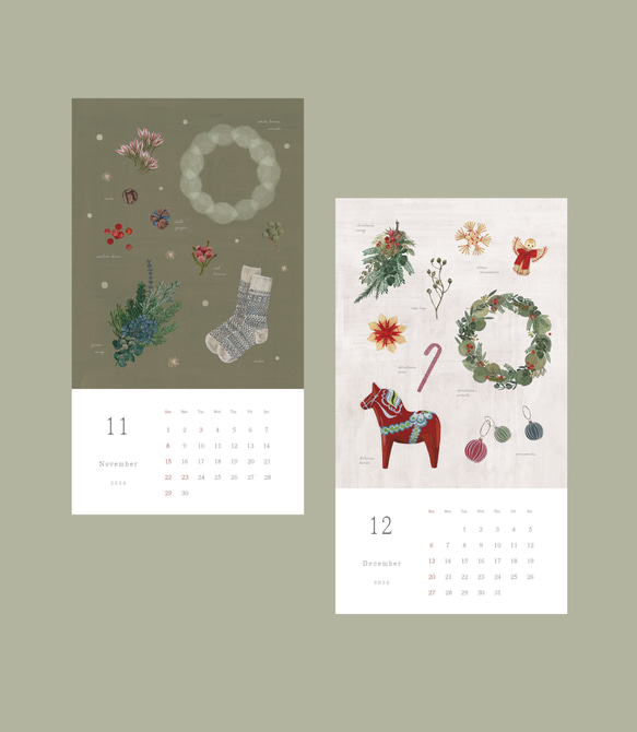 【再販2】Blomary カレンダー　B4変形サイズ 8枚目の画像