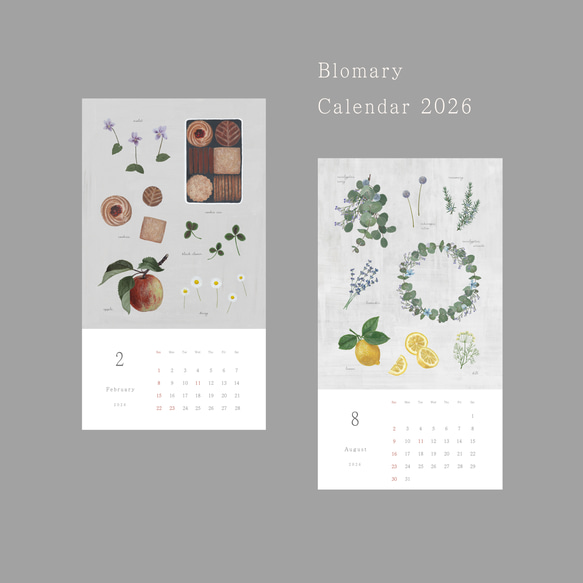 【再販2】Blomary カレンダー　B4変形サイズ 4枚目の画像