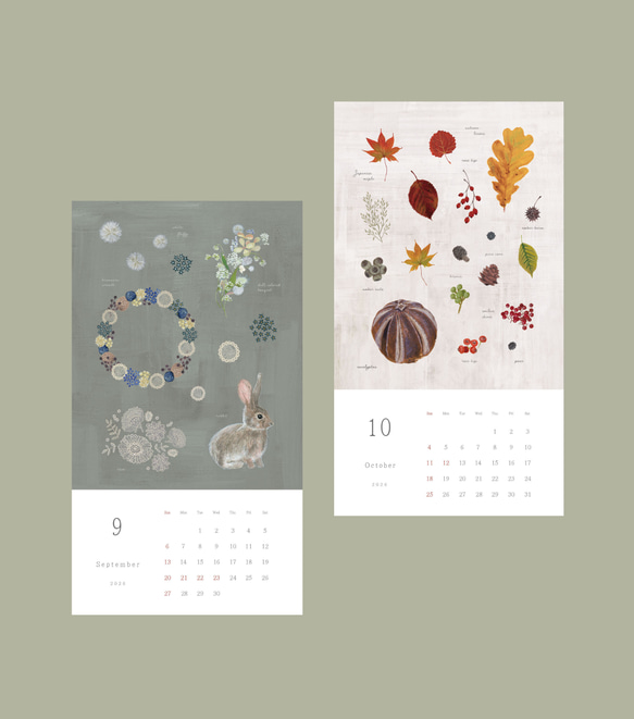 【再販2】Blomary カレンダー　B4変形サイズ 7枚目の画像