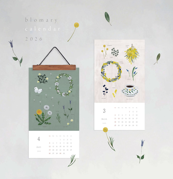 【再販2】Blomary カレンダー　B4変形サイズ 1枚目の画像