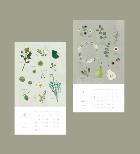 【再販2】Blomary カレンダー　B4変形サイズ 6枚目の画像