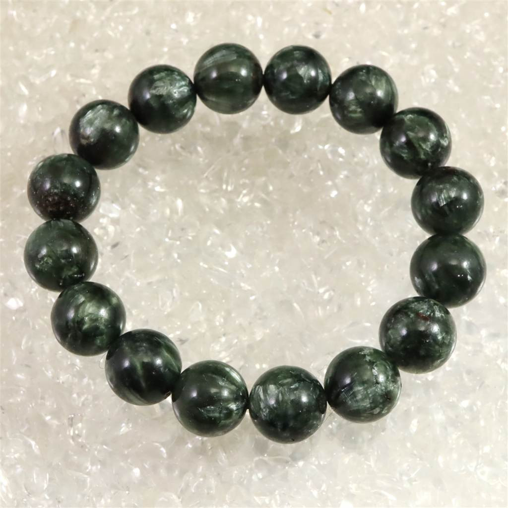 セラフィナイト クリノクロア 12.5mmブレスレット 43.6g #92961