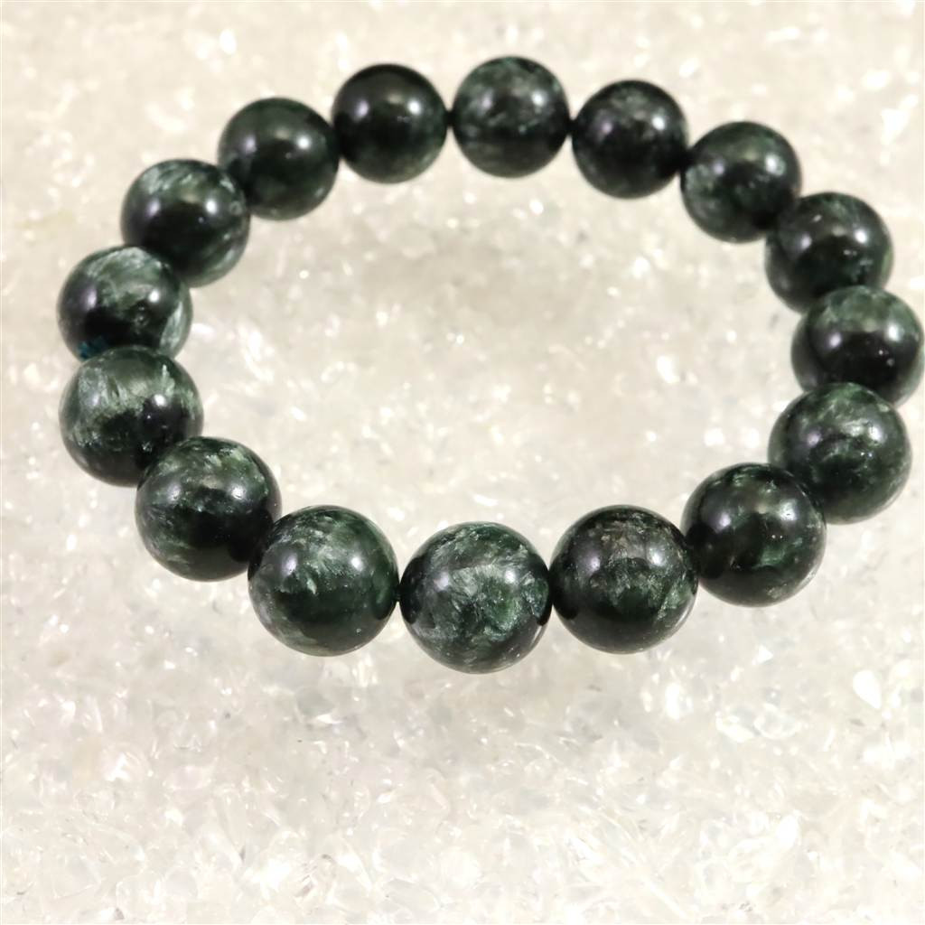 セラフィナイト クリノクロア 12.5mmブレスレット 44.6g #43332