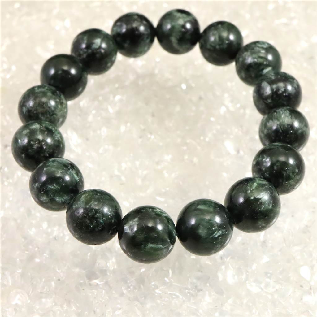 セラフィナイト クリノクロア 12.5mmブレスレット 44.6g #43332