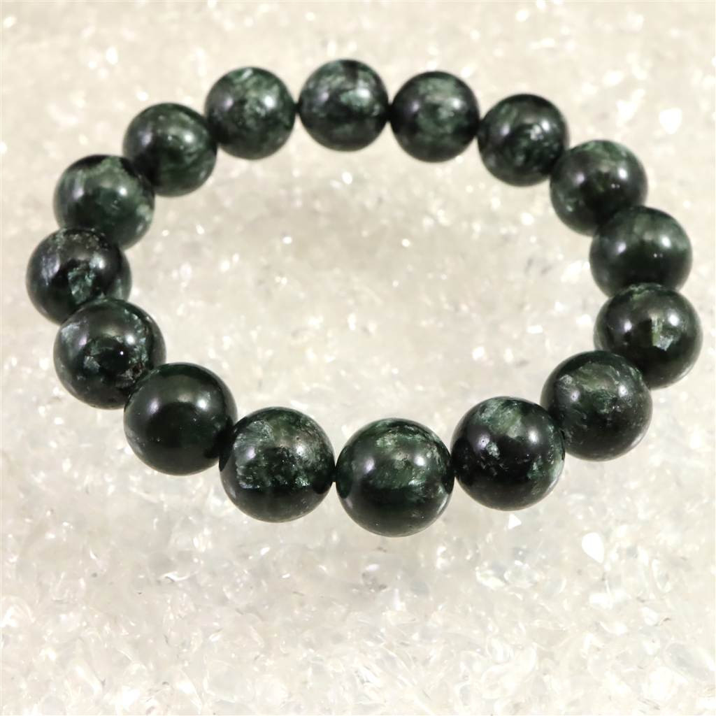 セラフィナイト クリノクロア 12.5mmブレスレット 44.6g #43332