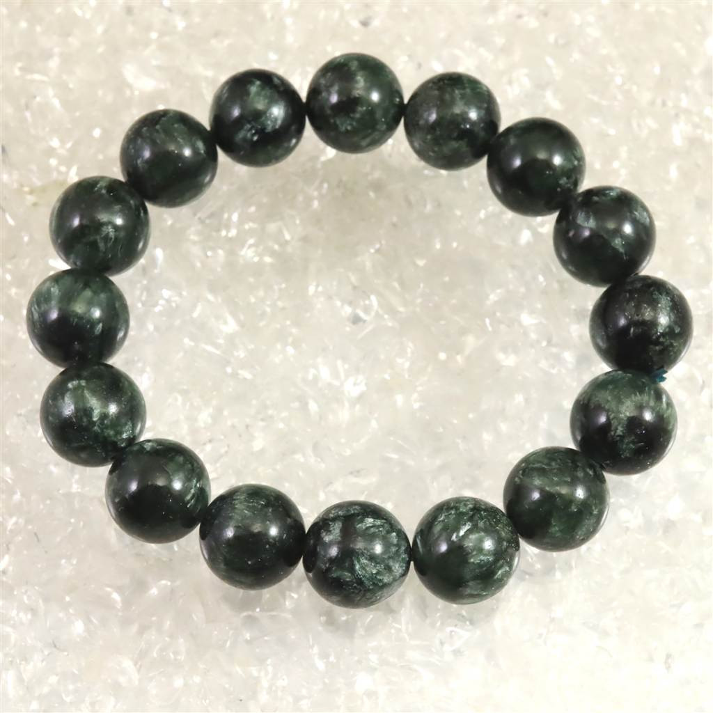 セラフィナイト クリノクロア 12.5mmブレスレット 44.6g #43332