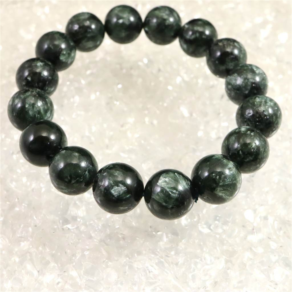 セラフィナイト クリノクロア 12.5mmブレスレット 44.6g #43332