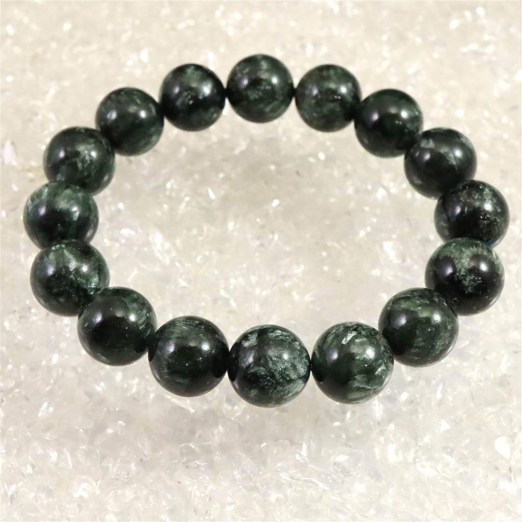 セラフィナイト クリノクロア 12.5mmブレスレット 44.6g #43332