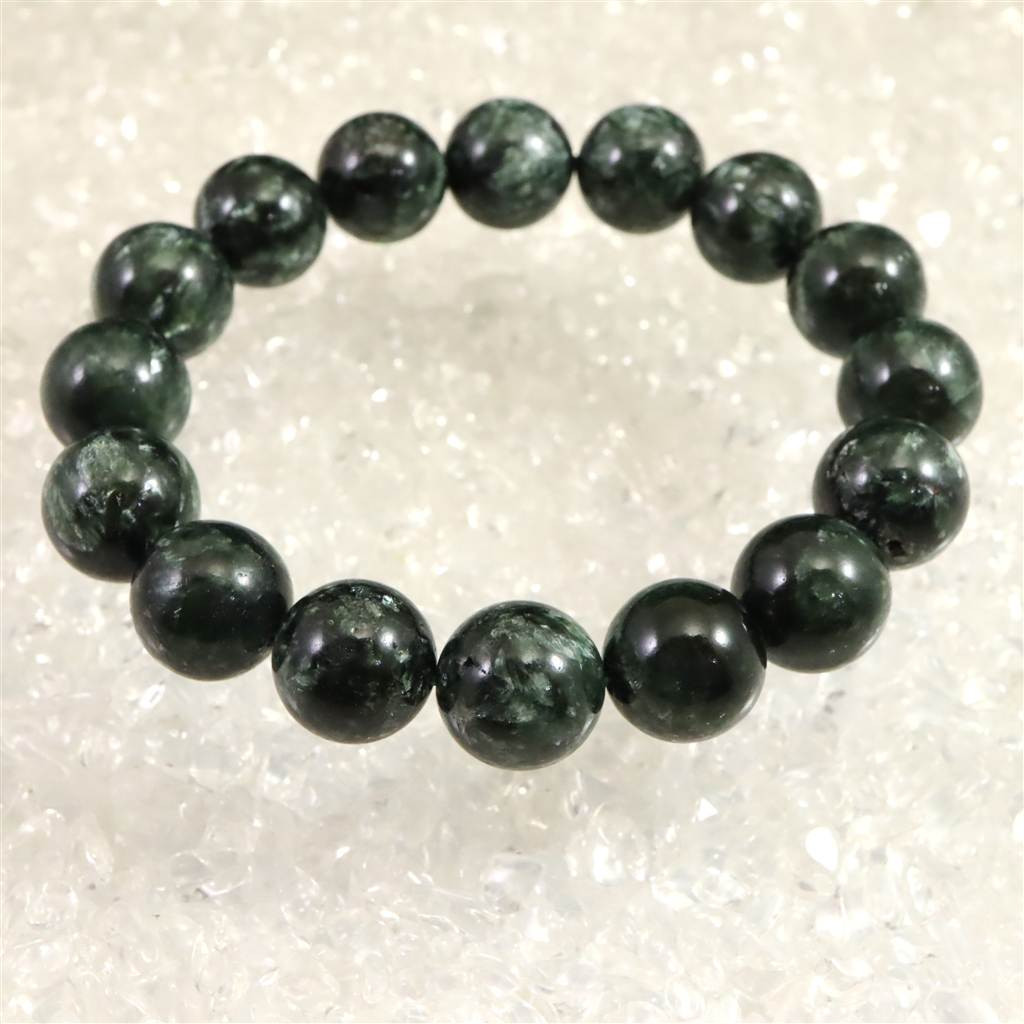 セラフィナイト クリノクロア 12.5mmブレスレット 44.6g #43332