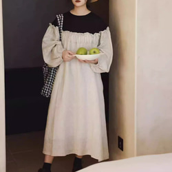 重工質感森系大人可愛いワンピース文芸レトロ  5654 2枚目の画像