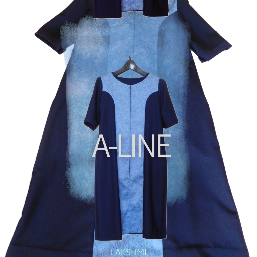 前ファスナー・着脱ラク・きれいな形　Aライン　ネイビー＆クール