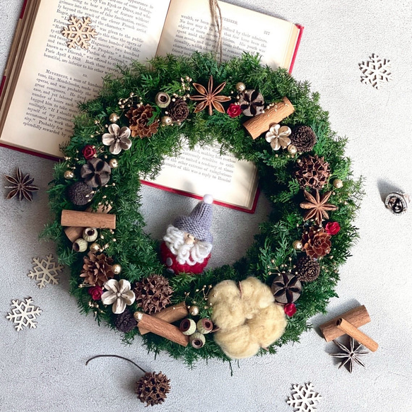 購入不可クリスマスリース 楽天市場】LOOMAGE リース クリスマスリース 20cm×20cm 玄関 壁掛け