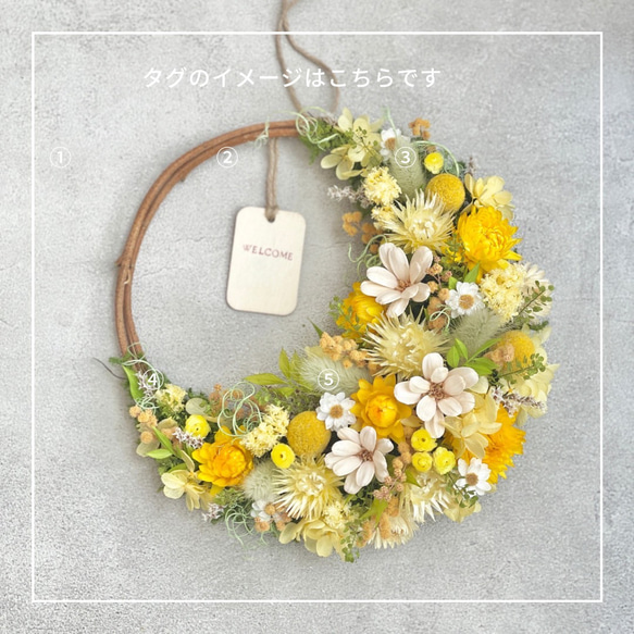 クリスマス✳︎ りんごとトナカイのクリスマスリース  / クリスマスリース / メッセージタグ付き 6枚目の画像