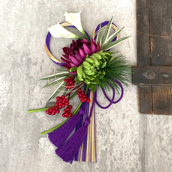 しめ縄リース＊2020＊パープル しめ縄リース＊2020＊パープル