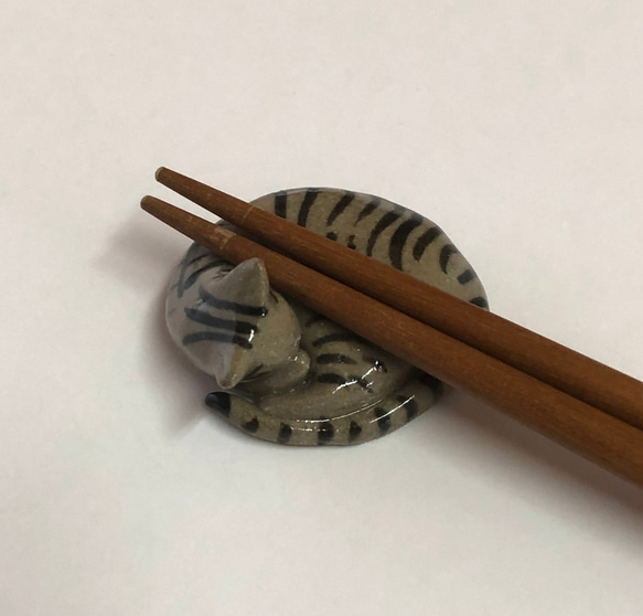 猫の箸置き三態（キジトラ）　＊こちらはご注文作品です 4枚目の画像