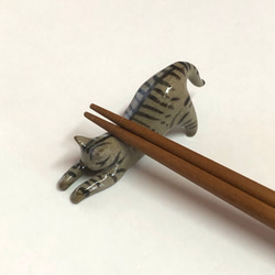 猫の箸置き三態（キジトラ）　＊こちらはご注文作品です 3枚目の画像