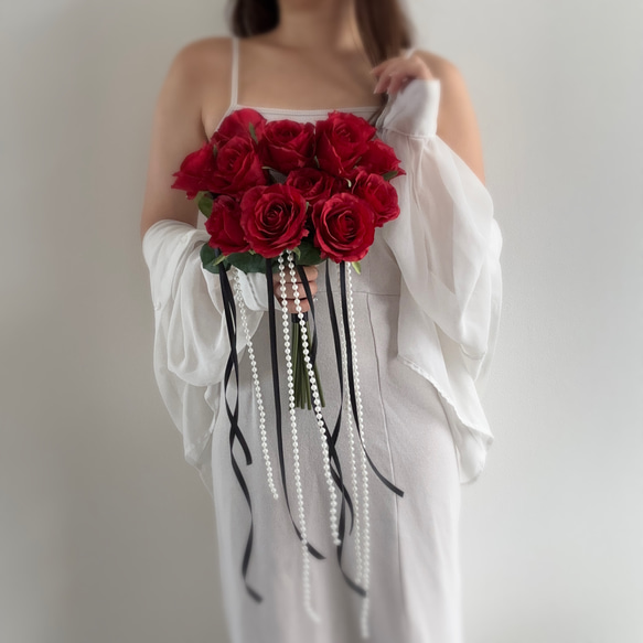 Urban Rose⌇﻿ バレエコア アーティフィシャルフラワー クラッチブーケ