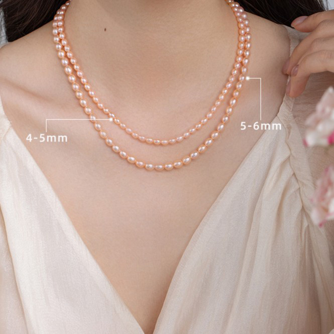淡水パールのネックレス  淡水真珠 淡水パール  6月誕生石 ブライダル 結婚式 オレンジ