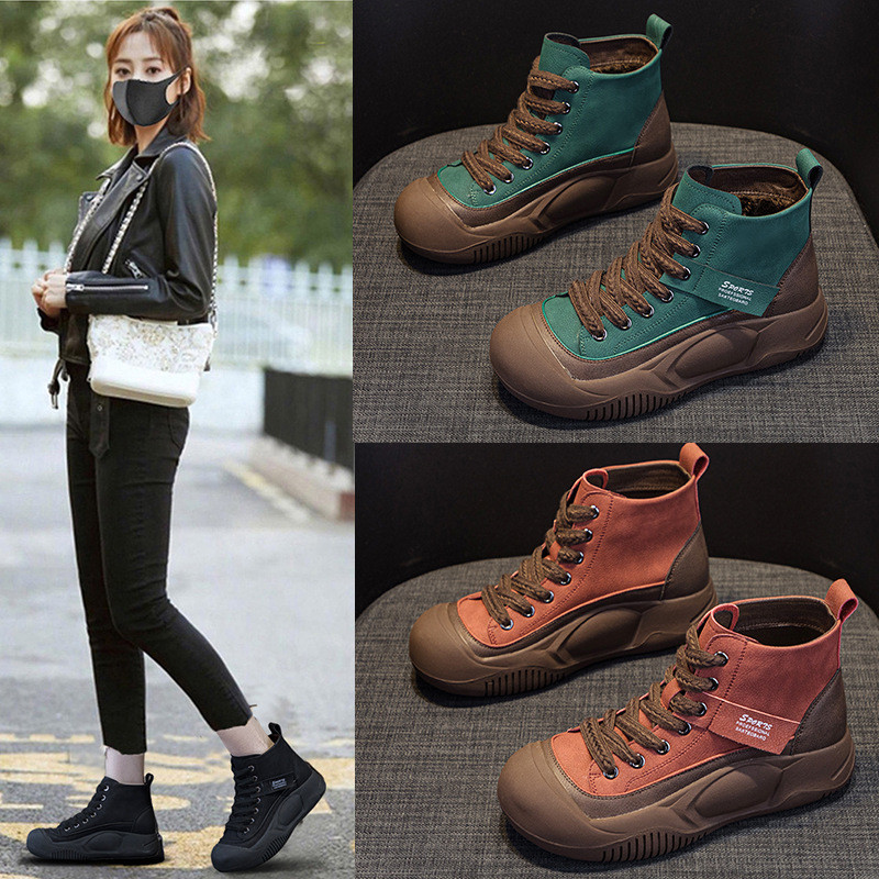 25新作レディースヴィンテージカジュアル 厚底増高 マーティンブ(起毛加工付き)【返品・交換可】品質最優先 25-321