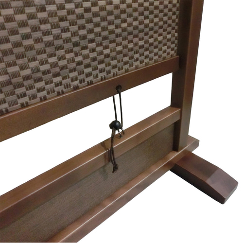 衝立 和風 茶竹 市松模様編み ① パーテーション・間仕切り 衝SHO 通販