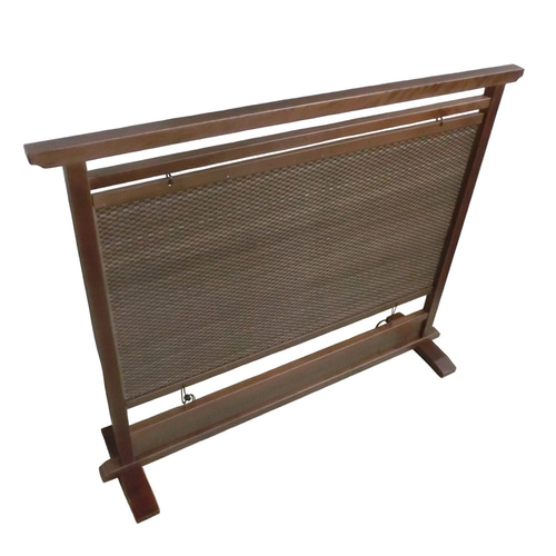 衝立 和風 茶竹 市松模様編み ① パーテーション・間仕切り 衝SHO 通販