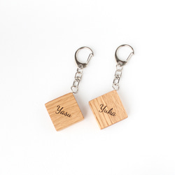 森のかけら 木製キーホルダー（オーク） 名入れ対応 キーホルダー 木製雑貨 ナチュラル雑貨 6枚目の画像